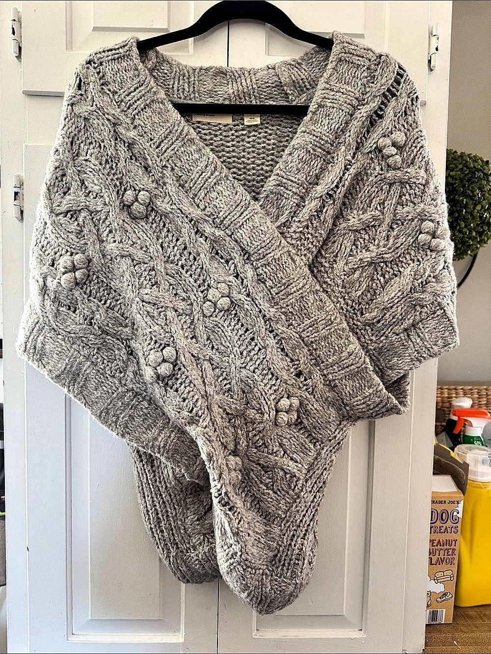 Sleeping on Snow Women's Knit Poncho Gray XS/S